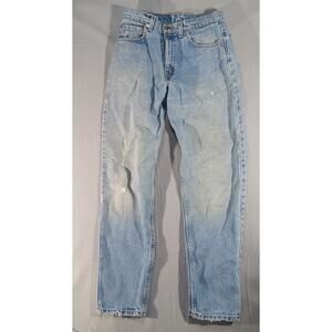 Levi’s 550 Relaxed Fit Jeans 32x32 Light Wash Tapered Leg Vintage Blank Red Tab